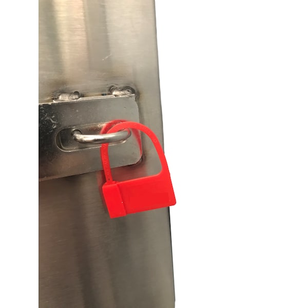 Tamper Evident Safety Lockout Seals (Non-Numbered), Red, PK100